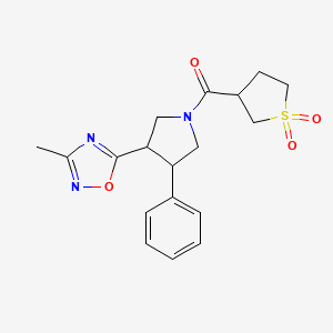 (1,1-Dioxidotetrahydrothiophen-3-yl)(3-(3-methyl-1,2,4-oxadiazol-5-yl)-4-phenylpyrrolidin-1-yl)methanone