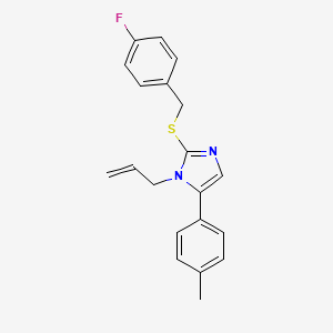 1-allyl-2-((4-fluorobenzyl)thio)-5-(p-tolyl)-1H-imidazole