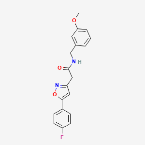 molecular formula C19H17FN2O3 B2861379 2-(5-(4-fluorophenyl)isoxazol-3-yl)-N-(3-methoxybenzyl)acetamide CAS No. 953137-57-0