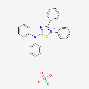 5-(Diphenylamino)-2,3-diphenyl-1,2,4-thiadiazol-2-ium perchlorate
