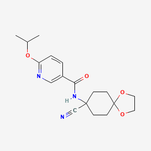 N-(8-Cyano-1,4-dioxaspiro[4.5]decan-8-yl)-6-propan-2-yloxypyridine-3-carboxamide