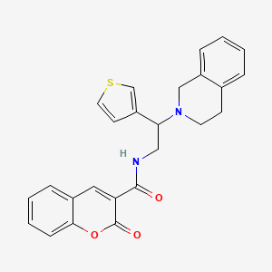 N-(2-(3,4-dihydroisoquinolin-2(1H)-yl)-2-(thiophen-3-yl)ethyl)-2-oxo-2H-chromene-3-carboxamide