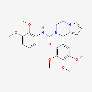 molecular formula C25H29N3O6 B2861391 N-(2,3-二甲氧基苯基)-1-(3,4,5-三甲氧基苯基)-3,4-二氢吡咯并[1,2-a]吡嗪-2(1H)-羧酰胺 CAS No. 899942-78-0