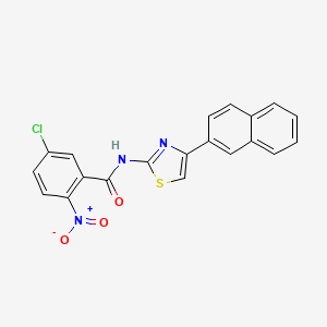 molecular formula C20H12ClN3O3S B2861394 5-chloro-N-(4-(naphthalen-2-yl)thiazol-2-yl)-2-nitrobenzamide CAS No. 330201-31-5