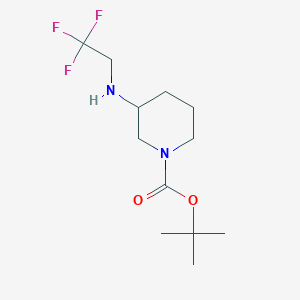 molecular formula C12H21F3N2O2 B2861395 叔丁基 3-[(2,2,2-三氟乙基)氨基]哌啶-1-羧酸酯 CAS No. 1285359-02-5