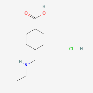 molecular formula C10H20ClNO2 B2861404 4-[(Ethylamino)methyl]cyclohexane-1-carboxylic acid hydrochloride CAS No. 154602-53-6