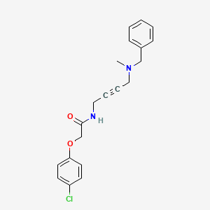 molecular formula C20H21ClN2O2 B2861408 N-(4-(benzyl(methyl)amino)but-2-yn-1-yl)-2-(4-chlorophenoxy)acetamide CAS No. 1396800-40-0