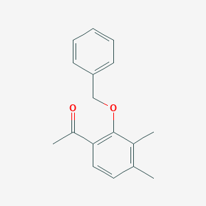 molecular formula C17H18O2 B2861411 1-(3,4-Dimethyl-2-phenylmethoxyphenyl)ethanone CAS No. 2108354-67-0