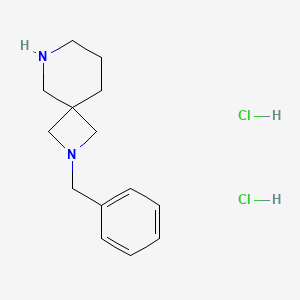 molecular formula C14H22Cl2N2 B2861416 2-benzyl-2,6-diazaspiro[3,5]nonane 2HCl CAS No. 2377034-71-2