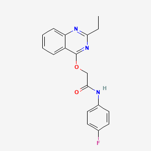 molecular formula C18H16FN3O2 B2861422 2-[(2-ethylquinazolin-4-yl)oxy]-N-(4-fluorophenyl)acetamide CAS No. 1029724-47-7