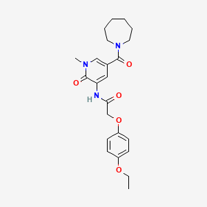 molecular formula C23H29N3O5 B2861425 N-(5-(azepane-1-carbonyl)-1-methyl-2-oxo-1,2-dihydropyridin-3-yl)-2-(4-ethoxyphenoxy)acetamide CAS No. 1203418-51-2
