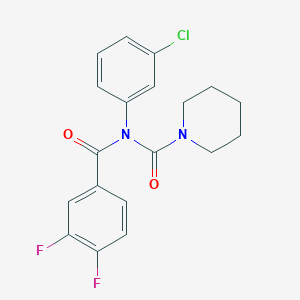 molecular formula C19H17ClF2N2O2 B2861426 N-(3-chlorophenyl)-N-(3,4-difluorobenzoyl)piperidine-1-carboxamide CAS No. 899992-82-6