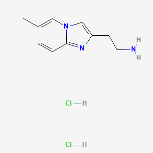 molecular formula C10H15Cl2N3 B2861441 2-{6-Methylimidazo[1,2-a]pyridin-2-yl}ethan-1-amine dihydrochloride CAS No. 1353500-99-8