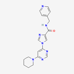 molecular formula C19H21N7O B2861447 1-(6-piperidino-4-pyrimidinyl)-N~4~-(4-pyridylmethyl)-1H-imidazole-4-carboxamide CAS No. 1251622-07-7