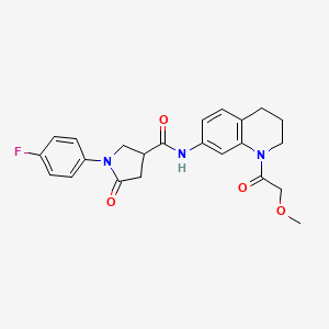 1-(4-fluorophenyl)-N-(1-(2-methoxyacetyl)-1,2,3,4-tetrahydroquinolin-7-yl)-5-oxopyrrolidine-3-carboxamide