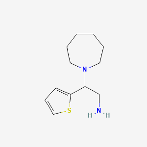 molecular formula C12H20N2S B2861459 2-Azepan-1-YL-2-thiophen-2-YL-ethylamine CAS No. 889939-37-1