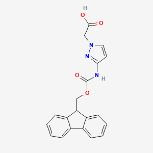 molecular formula C20H17N3O4 B2861465 2-(3-(9H-芴-9-基甲氧羰基氨基)吡咯-1-基)乙酸 CAS No. 2243516-53-0
