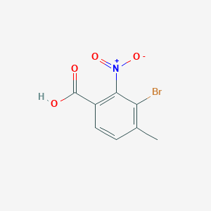 molecular formula C8H6BrNO4 B2861474 3-溴-4-甲基-2-硝基苯甲酸 CAS No. 320740-32-7