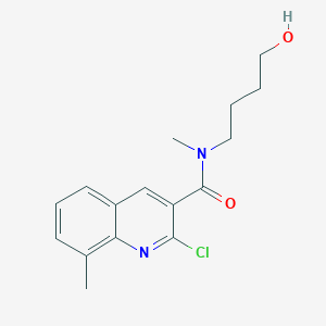 molecular formula C16H19ClN2O2 B2861480 2-Chloro-N-(4-hydroxybutyl)-N,8-dimethylquinoline-3-carboxamide CAS No. 2180008-62-0