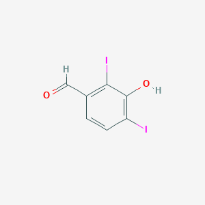 molecular formula C7H4I2O2 B2861481 3-羟基-2,4-二碘苯甲醛 CAS No. 1065546-09-9