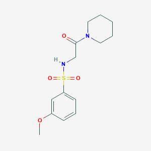 molecular formula C14H20N2O4S B2861482 3-methoxy-N-(2-oxo-2-piperidin-1-ylethyl)benzenesulfonamide CAS No. 690245-98-8