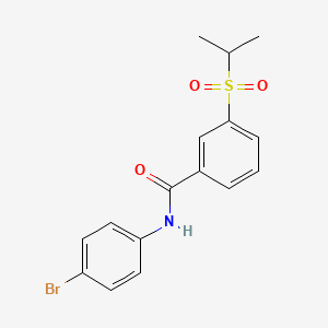 molecular formula C16H16BrNO3S B2861486 N-(4-溴苯基)-3-(异丙基磺酰)苯甲酰胺 CAS No. 919843-93-9