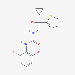 B2861501 1-(2-Cyclopropyl-2-hydroxy-2-(thiophen-2-yl)ethyl)-3-(2,6-difluorophenyl)urea CAS No. 1448036-54-1