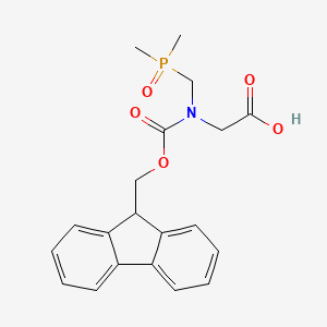 molecular formula C20H22NO5P B2861505 2-[Dimethylphosphorylmethyl(9H-fluoren-9-ylmethoxycarbonyl)amino]acetic acid CAS No. 2490432-88-5