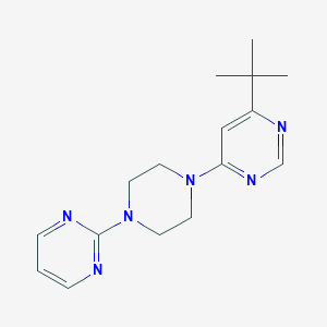 molecular formula C16H22N6 B2861506 4-Tert-butyl-6-(4-pyrimidin-2-ylpiperazin-1-yl)pyrimidine CAS No. 2380167-25-7