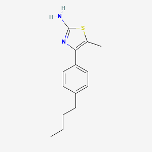 molecular formula C14H18N2S B2861512 4-(4-Butylphenyl)-5-methyl-1,3-thiazol-2-amine CAS No. 438225-08-2