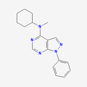 molecular formula C18H21N5 B2861513 N-cyclohexyl-N-methyl-1-phenyl-1H-pyrazolo[3,4-d]pyrimidin-4-amine CAS No. 393844-87-6