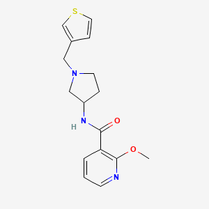 2-methoxy-N-{1-[(thiophen-3-yl)methyl]pyrrolidin-3-yl}pyridine-3-carboxamide