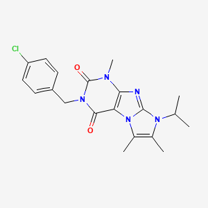 2-[(4-Chlorophenyl)methyl]-4,7,8-trimethyl-6-propan-2-ylpurino[7,8-a]imidazole-1,3-dione