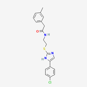 N-(2-((5-(4-chlorophenyl)-1H-imidazol-2-yl)thio)ethyl)-2-(m-tolyl)acetamide
