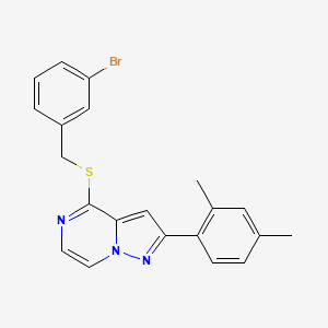 4-[(3-Bromobenzyl)thio]-2-(2,4-dimethylphenyl)pyrazolo[1,5-a]pyrazine
