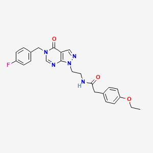 2-(4-ethoxyphenyl)-N-(2-(5-(4-fluorobenzyl)-4-oxo-4,5-dihydro-1H-pyrazolo[3,4-d]pyrimidin-1-yl)ethyl)acetamide