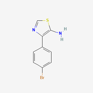 molecular formula C9H7BrN2S B2861548 4-(4-Bromophenyl)-1,3-thiazol-5-amine CAS No. 1247184-71-9