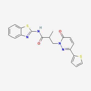 N-(benzo[d]thiazol-2-yl)-2-methyl-3-(6-oxo-3-(thiophen-2-yl)pyridazin-1(6H)-yl)propanamide