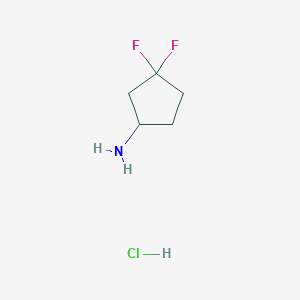 molecular formula C5H10ClF2N B2861555 3,3-Difluorocyclopentanamine hydrochloride CAS No. 939398-48-8; 939525-61-8