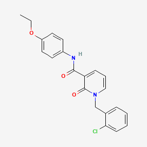 molecular formula C21H19ClN2O3 B2861562 1-[(2-chlorophenyl)methyl]-N-(4-ethoxyphenyl)-2-oxopyridine-3-carboxamide CAS No. 400077-77-2