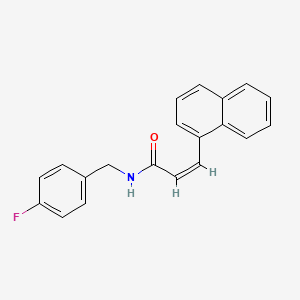 molecular formula C20H16FNO B2861569 N-(4-fluorobenzyl)-3-(1-naphthyl)acrylamide CAS No. 329779-57-9