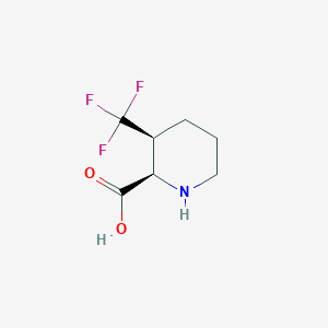 molecular formula C7H10F3NO2 B2861579 Rac-(2r,3s)-3-(trifluoromethyl)piperidine-2-carboxylic acid CAS No. 1909287-05-3