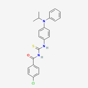 molecular formula C23H22ClN3OS B2861589 1-(4-Chlorobenzoyl)-3-(4-((isopropyl)phenylamino)phenyl)thiourea CAS No. 1024523-16-7