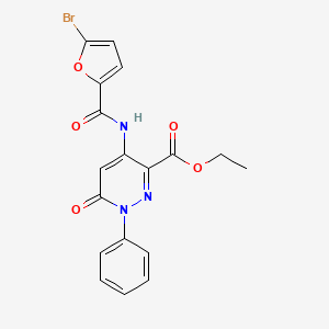 Ethyl 4-(5-bromofuran-2-carboxamido)-6-oxo-1-phenyl-1,6-dihydropyridazine-3-carboxylate