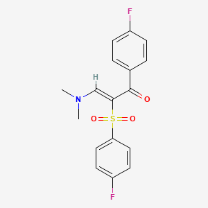 3-(Dimethylamino)-1-(4-fluorophenyl)-2-[(4-fluorophenyl)sulfonyl]-2-propen-1-one