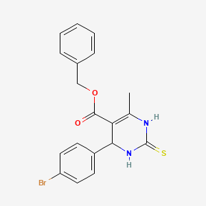 Benzyl 4-(4-bromophenyl)-6-methyl-2-sulfanylidene-3,4-dihydro-1H-pyrimidine-5-carboxylate