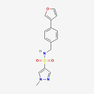 N-(4-(furan-3-yl)benzyl)-1-methyl-1H-pyrazole-4-sulfonamide