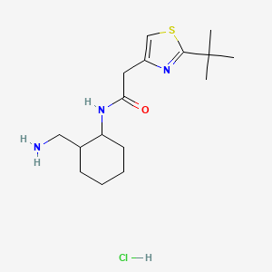 N-[2-(Aminomethyl)cyclohexyl]-2-(2-tert-butyl-1,3-thiazol-4-yl)acetamide;hydrochloride