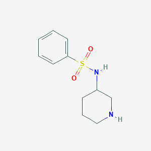molecular formula C11H16N2O2S B2861633 N-(piperidin-3-yl)benzenesulfonamide CAS No. 1018458-26-8