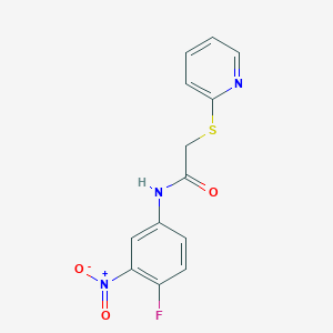 N-(4-fluoro-3-nitrophenyl)-2-(pyridin-2-ylthio)acetamide